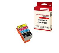 NOPAN-INK - x4 Cartouches Compatible pour Epson 202 XL 202XL Noir + Cyan + Magenta + Jaune (Kiwi) Epson Expression Premium XP-6000 XP-6005 XP-61