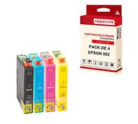 NOPAN-INK - x4 Cartouches Compatible pour Epson 502 XL 502XL Noir + Cyan + Magenta + Jaune (Jumelles) Epson Expression Home XP-5100 XP-5100 Seri