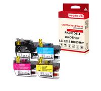 NOPAN-INK - x4 Cartouches compatibles pour BROTHER LC 3219 XL LC3219XL Noir + Cyan + Magenta + Jaune (Livres) pour Brother MFC-J 5330 DW 5330 DW XL 53