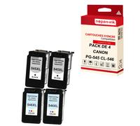 NOPAN-INK - x4 Cartouches compatibles pour CANON PG-545 XL (x2) + CL-546 XL (x2) PG-545XL (x2) + CL-546XL (x2) Noir + Cyan + Magenta + Jaune pour Cano