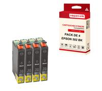 NOPAN-INK - x4 Cartouches compatibles pour EPSON 502 XL 502XL Noir (Jumelles) pour Epson Expression Home XP-5100 XP-5100 Series XP-5105 XP-5115 Workfo