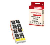 NOPAN-INK - x4 Cartouches compatibles pour EPSON T2601 XL T2601XL Noir (Ours) pour Epson Expression Premium XP-510 XP-520 XP-600 XP-605 XP-610 XP-620