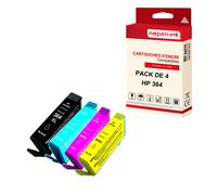 NOPAN-INK - x4 Cartouches compatibles pour HP 364 XL 364XL Noir + Cyan + Magenta + Jaune pour HP DeskJet 3070 A 3070 Series 3520 e-All-in-One 3524 Off