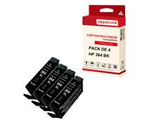 NOPAN-INK - x4 Cartouches compatibles pour HP 364 XL 364XL Noir pour HP DeskJet 3070 A 3070 Series 3520 e-All-in-One 3524 OfficeJet 4610 4620 4622 Pho