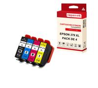 NOPAN-INK - x4 Cartouches EPSON 379 XL BK + 379 XL M + 379 XL C + 379 XL Y compatibles Epson Expression Photo HD XP-15000, XP-8000, XP-8005, XP-8500, XP-8500 Series, XP-8505, XP-8600, XP-8600 Series,