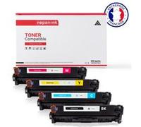 NOPAN-INK - x4 Toner HP CE410X CE411A CE412A CE413A - HP 305A/X - compatibles (1 Noir, 1 Cyan, 1 Jaune, 1 Magenta) G