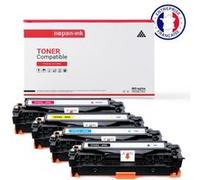 NOPAN-INK - x4 Toner HP CF530A CF531A CF532A CF533A - HP 205A - compatibles (1 Noir, 1 Cyan, 1 Jaune, 1 Magenta) G