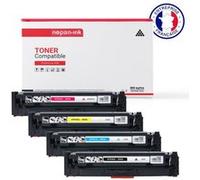 NOPAN-INK - x4 Toner HP CF540A CF541A CF542A CF543A - 203A - compatibles (1 Noir, 1 Cyan, 1 Jaune, 1 Magenta) G