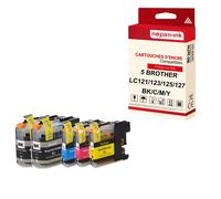 NOPAN-INK - x5 Cartouche compatible pour BROTHER LC 125 XL LC125XL Noir (x2) + Cyan + Magenta + Jaune Réveil
