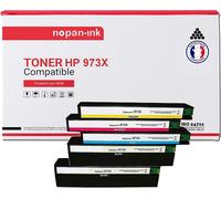 NOPAN-INK - x5 Cartouche compatible pour HP 973X (L0S07AE) (x2) + 973X (F6T81AE 973X (L0S07AE) (x2) + 973X (F6T81AE) + 973X (F6T82AE) + 973X (F6T83AE) Noir x2 + Cyan + Magenta + Jaune 973X (L0S07AE)