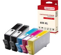 NOPAN-INK - x5 Cartouche compatible pour HP CZ109AE CZ110AE CZ111AE CZ112AE 655 Noir x2 + Cyan + Magenta + Yellow HP655PK5