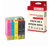 NOPAN-INK - x5 Cartouches 405 XL 405XL (Valise) compatibles EPSON Epson Workforce Pro WorkForce Pro WF-3800 Series WorkForce Pro WF-3820 DWF WorkForce