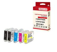 NOPAN-INK - x5 Cartouches LC 1000 XL LC1000XL (Lune) Compatible pour Brother DCP 130 C 135 C 150 C 150 Series 153 C 330 C 350 C 350 Series 357 C 5