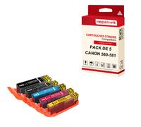 - x5 Cartouche compatible pour CANON PGI 580 XL - CLI 581 XL PGI 580XL - CLI 581XL Noir XXL + Cyan + Magenta + Jaune + Noir ()