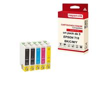 NOPAN-INK - x5 Cartouches T18 XL T18XL (Pâquerette) Multicolore Compatible pour Epson Expression Home XP-215, XP-225 - T18 XL capacité élevée - Jaune