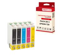 NOPAN-INK - x5 Cartouches T29 XL T29XL (Fraise) compatibles EPSON Epson Expression Home XP-235 XP-240 Series XP-245 XP-247 XP-250 Series XP-255 XP-257