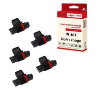 NOPAN-INK - x5 Rouleau encreur IR40T IR50 GR745 Noir et rouge pour Casio IR 40T, 50 GR 745 Grupo 745 Casio 101 ER, Casio 110 CR,