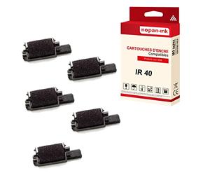 NOPAN-INK - x5 Rouleau encreur pour IR40 IR70 GR744 Olivetti IR 40, IR 70 GR 744 Grupo 744 Olivetti 705 PD, Olivetti 706 PD EC 700 PD ECR 200 EV, ECR