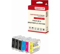 NOPAN-INK - x6 Cartouche compatible pour BROTHER LC 970 XL LC970XL Noir (x3) + Cyan + Magenta + Jaune Pluton