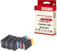 NOPAN-INK - x6 Cartouche compatible pour CANON 1500 XL 1500XL Noir (x3) + Cyan + Magenta + Jaune 919PK6