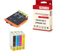 NOPAN-INK - x6 Cartouche compatible pour EPSON T33 XL T33XL Noir (x2) + Cyan + Magenta + Jaune + Photo Noir Orange