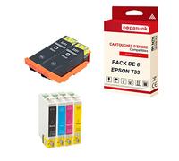NOPAN-INK - x6 Cartouches Compatible pour Epson T33 XL T33XL (Orange) Compatible pour Epson Epson Expression Premium XP-530 XP-540 XP-630 XP-635 XP-640 X