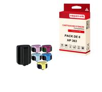 NOPAN-INK - x6 Cartouches compatibles pour HP 363 XL 363XL compatibles HP HP PhotoSmart 3100 Series 3110 3200 Series 3210 3300 Series 3310 8250 PhotoS