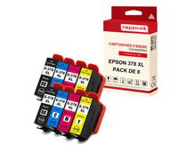 NOPAN-INK - x8 Cartouches compatibles pour EPSON 378 XL 378XL (Écureuil) compatibles EPSON Epson Expression Photo HD XP-15000 XP-8000 XP-8005 XP-8500