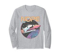 Nope Funny Astronaute Space Mission Planet Rocket Science Manche Longue