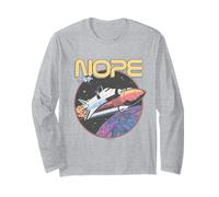 Nope Funny Astronaute Space Mission Planet Rocket Science Manche Longue