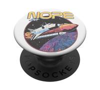 Nope Funny Astronaute Space Mission Planet Rocket Science PopSockets PopGrip Adhésif