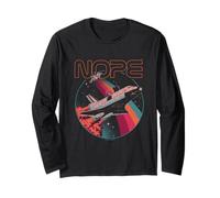 Nope Funny Astronaute Space Universe Rocket Science Moon Manche Longue