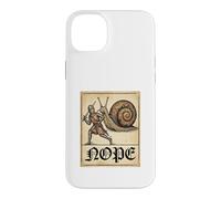 Nope Knight Fighting Giant Snail Funny Medieval History Meme Coque pour iPhone 14 Plus
