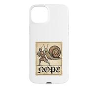 Nope Knight Fighting Giant Snail Funny Medieval History Meme Coque pour iPhone 15 Plus