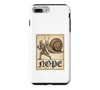 Nope Knight Fighting Giant Snail Funny Medieval History Meme Coque pour iPhone 7 Plus/8 Plus