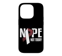Nope Not Today Cancer Tête et Cou Bordeaux Coque pour iPhone 14 Pro