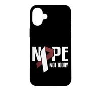 Nope Not Today Cancer Tête et Cou Bordeaux Coque pour iPhone 16 Plus