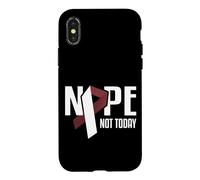 Nope Not Today Cancer Tête et Cou Bordeaux Coque pour iPhone X/XS
