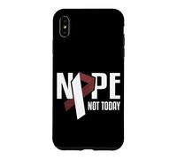 Nope Not Today Cancer Tête et Cou Bordeaux Coque pour iPhone XS Max