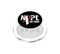 Nope Not Today Cancer Tête et Cou Bordeaux PopSockets PopGrip pour MagSafe