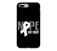 Nope Not Today Lung Cancer Ruban de Soutien Blanc Coque pour iPhone 7 Plus/8 Plus