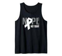 Nope Not Today Lung Cancer Ruban de Soutien Blanc Débardeur