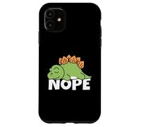 Nope Not Today No Funny Lazy Dinosaur Cute Stegosaurus Coque pour iPhone 11