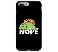 Nope Not Today No Funny Lazy Dinosaur Cute Stegosaurus Coque pour iPhone 7 Plus/8 Plus