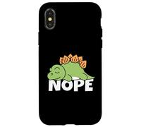 Nope Not Today No Funny Lazy Dinosaur Cute Stegosaurus Coque pour iPhone X/XS