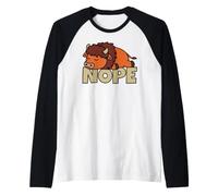 Nope Not Today Paresse Bison Paresseux Manche Raglan