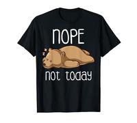 Nope Not Today Sleeping Grizzly Bear Sleep Nap Late Riser T-Shirt