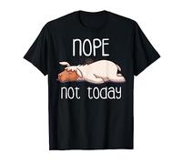 Nope Not Today Sleeping Llama Sleep Nap Late Riser Alpaca T-Shirt