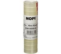 NOPI Ruban adhésif transparent 10 m x 12 mm (lot de 12)