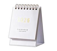 NOPKESV 1 Pièce Mini Calendrier de Bureau, Petit Mensuel avec Autocollants, Planificateur Annuel Académique de Juillet 2025 à Décembre 2026, Familial et Scolaire, pour Maison, Bureau, École